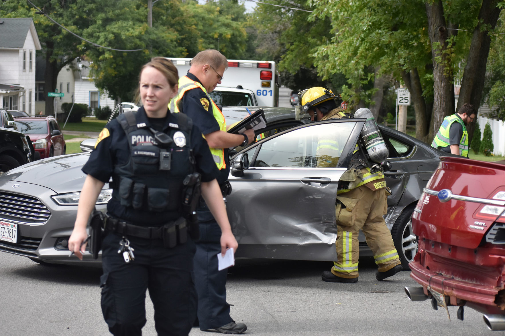 Officer Kalmerton on scene